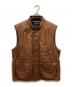 POLO RALPH LAUREN（ポロ・ラルフローレン）の古着「レザーハンティングベスト」｜ブラウン