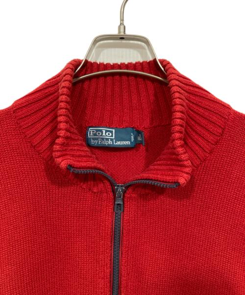 POLO RALPH LAUREN（ポロ・ラルフローレン）POLO RALPH LAUREN (ポロ・ラルフローレン) ドライバーズニット レッド サイズ:xxlの古着・服飾アイテム