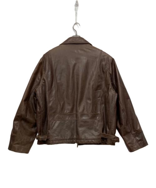 FACONNABLE（ファソナブル）FACONNABLE (ファソナブル) レザージャケット ブラウン サイズ:XXLの古着・服飾アイテム