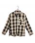 BIG MIKE（ビックマイク）の古着「Heavy Flannel Zip Shirt Jacket」｜アイボリー×ブラック