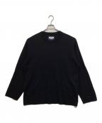 MAISON SPECIALメゾンスペシャル）の古着「Anti-Pilling Milan Ribs Washable Wool Prime-Over Crew Neck Knit Pullover」｜ブラック
