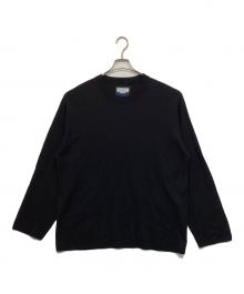 MAISON SPECIAL（メゾンスペシャル）の古着「Anti-Pilling Milan Ribs Washable Wool Prime-Over Crew Neck Knit Pullover」｜ブラック