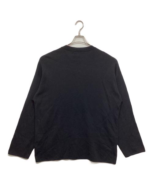 MAISON SPECIAL（メゾンスペシャル）MAISON SPECIAL (メゾンスペシャル) Anti-Pilling Milan Ribs Washable Wool Prime-Over Crew Neck Knit Pullover ブラック サイズ:2の古着・服飾アイテム