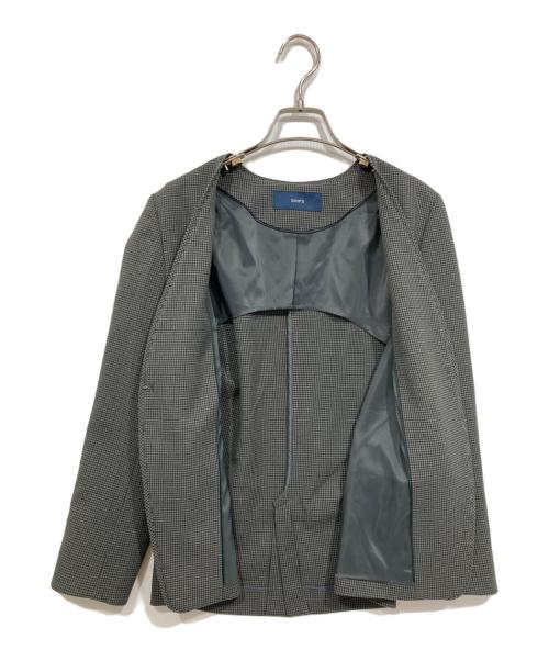SHIPS（シップス）SHIPS (シップス) ガンクラブチェック 無地 ウーリッシュ ジャケット グレー サイズ:36の古着・服飾アイテム