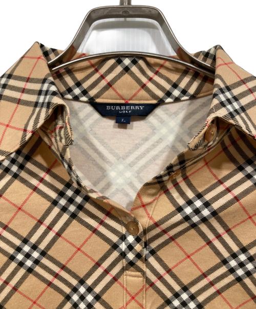 BURBERRY GOLF（バーバリーゴルフ）BURBERRY GOLF (バーバリーゴルフ) ノバチェックポロシャツ ベージュ サイズ:Ｌの古着・服飾アイテム