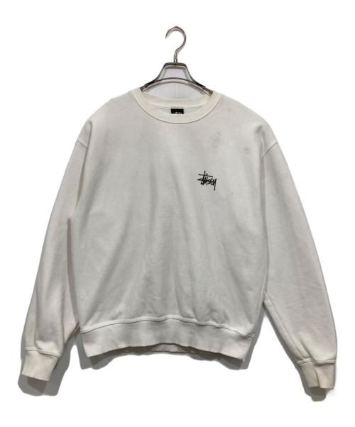 stussy（ステューシー）stussy (ステューシー) クルーネックスウェット / BASIC STUSSY CREW ホワイト サイズ:Lの古着・服飾アイテム