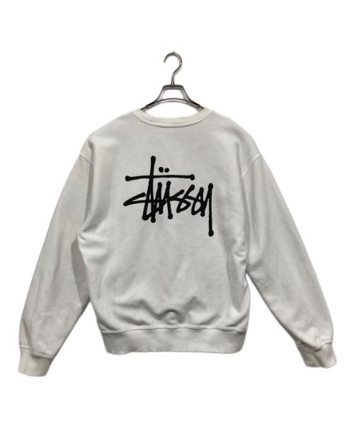 stussy（ステューシー）stussy (ステューシー) クルーネックスウェット / BASIC STUSSY CREW ホワイト サイズ:Lの古着・服飾アイテム