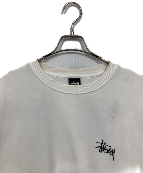 stussy（ステューシー）stussy (ステューシー) クルーネックスウェット / BASIC STUSSY CREW ホワイト サイズ:Lの古着・服飾アイテム
