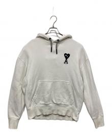 PUMA×AMI PARIS（プーマ×アミ パリス）の古着「プルオーバーパーカー」｜ホワイト