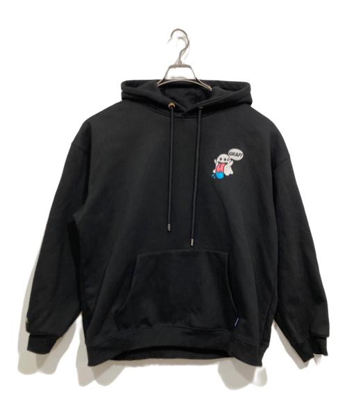 GRAF&WU（グラフアンドユー）GRAF&WU (グラフアンドユー) プルオーバーパーカー ブラック サイズ:LLの古着・服飾アイテム