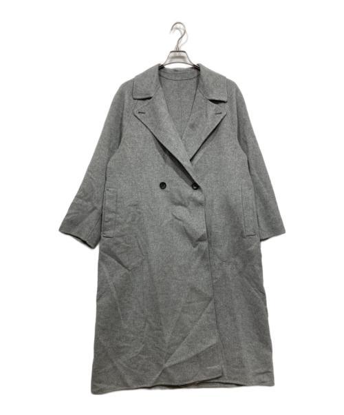 PLST（プラステ）PLST (プラステ) ウールブレンドリバーロングコート グレー サイズ:Ｌの古着・服飾アイテム