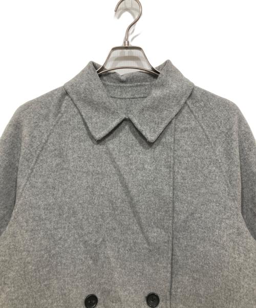 PLST（プラステ）PLST (プラステ) ウールブレンドリバーロングコート グレー サイズ:Ｌの古着・服飾アイテム