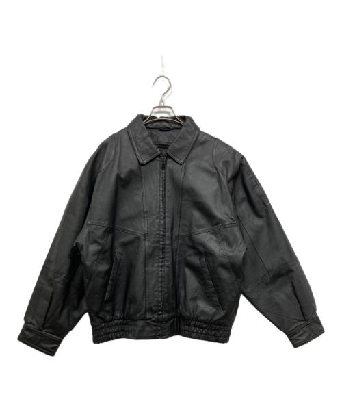TOWN CRAFT（タウンクラフト）TOWN CRAFT (タウンクラフト) ボンバージャケット / レザージャケット ブラック サイズ:Ｌの古着・服飾アイテム