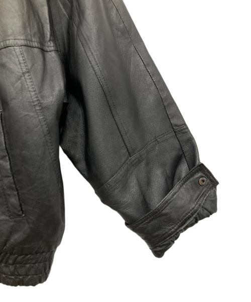 TOWN CRAFT（タウンクラフト）TOWN CRAFT (タウンクラフト) ボンバージャケット / レザージャケット ブラック サイズ:Ｌの古着・服飾アイテム