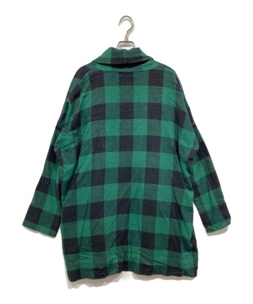 gold（ゴールド）gold (ゴールド) ツイルブロックチェックカーディガン グリーン サイズ:Ｍの古着・服飾アイテム