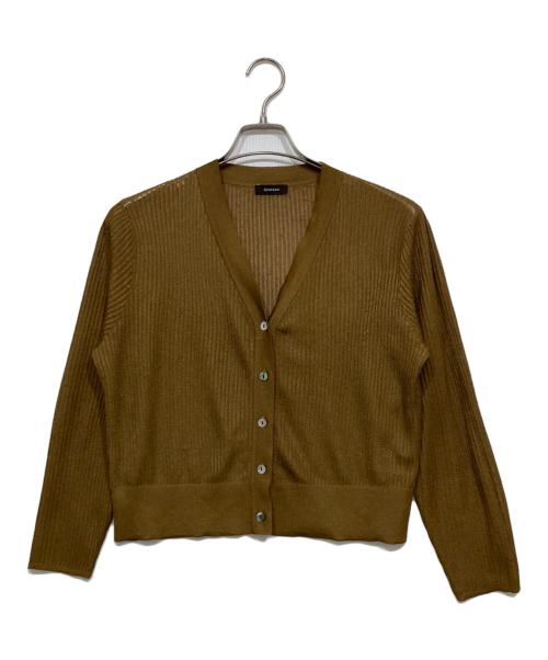 anuans（アニュアンス）anuans (アニュアンス) シアーリブアンサンブルニット イエロー サイズ:Fの古着・服飾アイテム