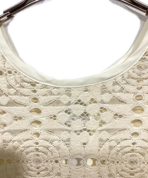 Ameri（アメリ）Ameri (アメリ) 2WAY GEOMETRIC LACE LONG TOP アイボリー サイズ:Fの古着・服飾アイテム