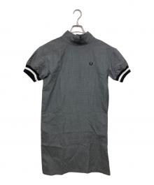 FRED PERRY（フレッドペリー）の古着「半袖ワンピース/グレンチェック」｜グレー
