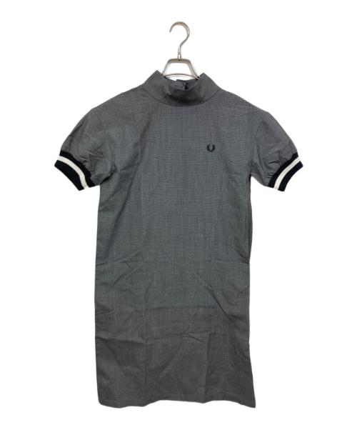 FRED PERRY（フレッドペリー）FRED PERRY (フレッドペリー) 半袖ワンピース/グレンチェック グレー サイズ:8の古着・服飾アイテム