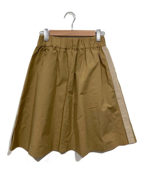 FRED PERRY（フレッドペリー）FRED PERRY (フレッドペリー) ラインフレアスカート ベージュ サイズ:10の古着・服飾アイテム