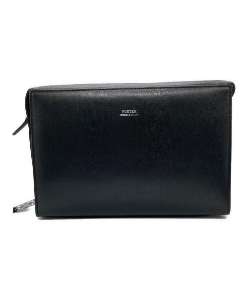 PORTER（ポーター）PORTER (ポーター) クラッチバッグ/FLUXフラックス ポーチ ブラックの古着・服飾アイテム