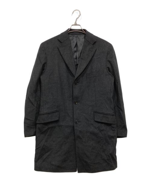 VISARUNO（ビサルノ）VISARUNO (ビサルノ) カシミヤ混コート ブラック サイズ:LLの古着・服飾アイテム