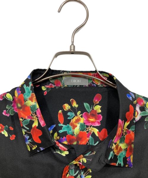 Christian Dior（クリスチャン ディオール）Christian Dior (クリスチャン ディオール) BEE刺繍総柄シルク長袖シャツ/19SS ブラック サイズ:40の古着・服飾アイテム