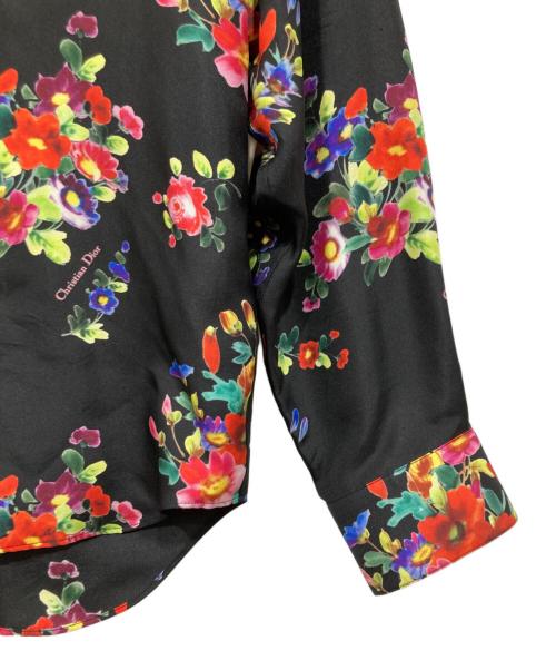 Christian Dior（クリスチャン ディオール）Christian Dior (クリスチャン ディオール) BEE刺繍総柄シルク長袖シャツ/19SS ブラック サイズ:40の古着・服飾アイテム