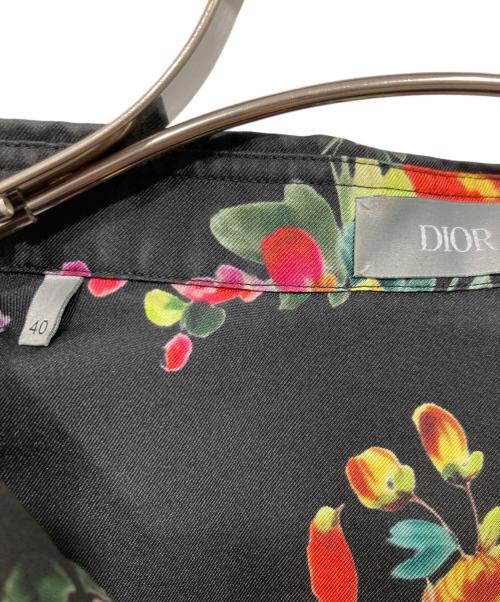 Christian Dior（クリスチャン ディオール）Christian Dior (クリスチャン ディオール) BEE刺繍総柄シルク長袖シャツ/19SS ブラック サイズ:40の古着・服飾アイテム