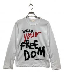 COMME des GARCONS（コムデギャルソン）の古着「グラフィック長袖カットソー」｜ホワイト