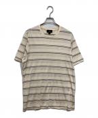 dunhillダンヒル）の古着「ボーダーカットソー」｜ベージュ