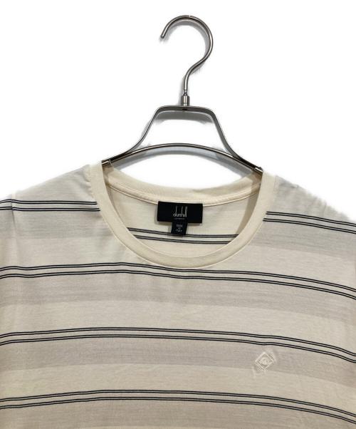 dunhill（ダンヒル）dunhill (ダンヒル) ボーダーカットソー ベージュ サイズ:Lの古着・服飾アイテム