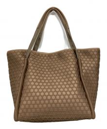 laquoh（ラクーオ）の古着「トートバッグ / 篭目柄エンボスボンディングトートL」｜ブラウン