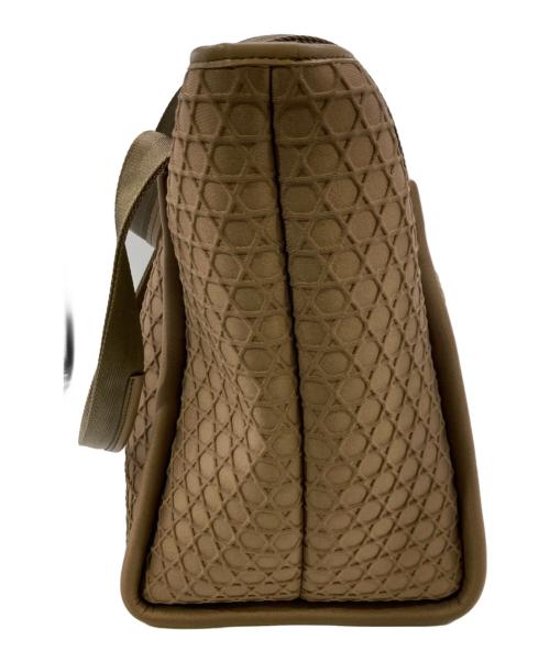 laquoh（ラクーオ）laquoh (ラクーオ) トートバッグ / 篭目柄エンボスボンディングトートL ブラウンの古着・服飾アイテム