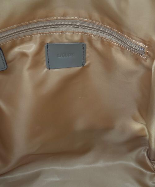 laquoh（ラクーオ）laquoh (ラクーオ) トートバッグ / 篭目柄エンボスボンディングトートL ブラウンの古着・服飾アイテム