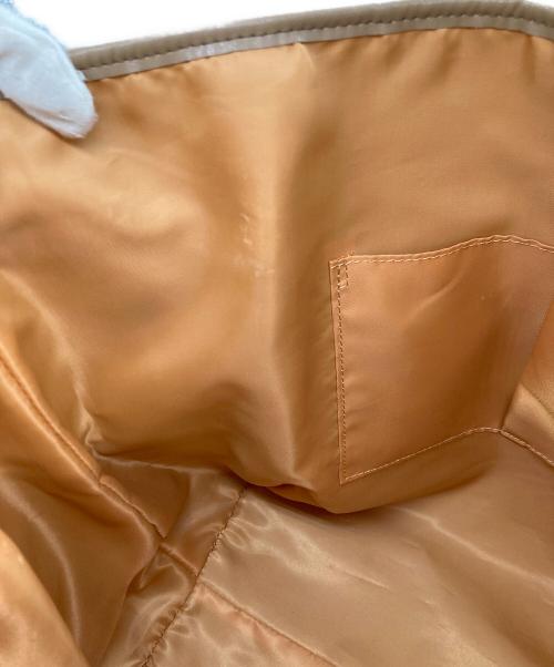 laquoh（ラクーオ）laquoh (ラクーオ) トートバッグ / 篭目柄エンボスボンディングトートL ブラウンの古着・服飾アイテム