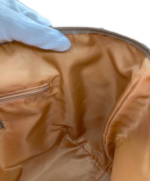 laquoh（ラクーオ）laquoh (ラクーオ) トートバッグ / 篭目柄エンボスボンディングトートL ブラウンの古着・服飾アイテム