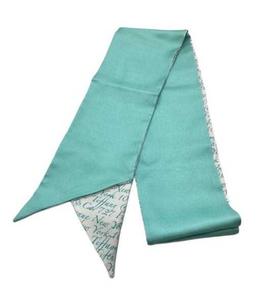 TIFFANY & Co.（ティファニー）Tiffany & Co. (ティファニー) シルクスカーフ / ツイリー ブルー×ホワイトの古着・服飾アイテム