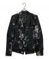 CIVARIZE（シヴァーライズ）の古着「花柄テーラードジャケット」｜ブラック