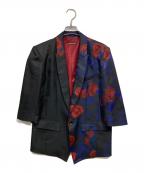 CIVARIZEシヴァーライズ）の古着「7分袖花柄テーラードジャケット」｜ネイビー×ブラック