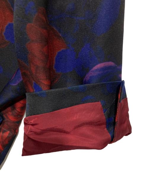 CIVARIZE（シヴァーライズ）CIVARIZE (シヴァーライズ) 7分袖花柄テーラードジャケット ネイビー×ブラック サイズ:46の古着・服飾アイテム