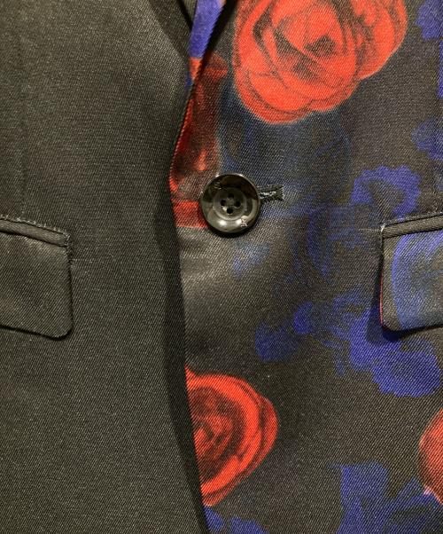 CIVARIZE（シヴァーライズ）CIVARIZE (シヴァーライズ) 7分袖花柄テーラードジャケット ネイビー×ブラック サイズ:46の古着・服飾アイテム