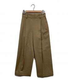 MARGARET HOWELL（マーガレットハウエル）の古着「コットントラウザーズパンツ」｜ベージュ