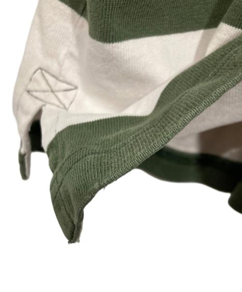L.L.Bean（エルエルビーン）L.L.Bean (エルエルビーン) フットボールカットソー グリーン×ホワイト サイズ:不明の古着・服飾アイテム