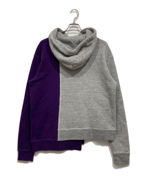 DSQUARED2（ディースクエアード）DSQUARED2 (ディースクエアード) プルオーバーパーカー / ASYMMETRIC TWOTONE HOODIE パープル サイズ:Ｓの古着・服飾アイテム