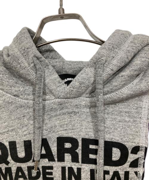 DSQUARED2（ディースクエアード）DSQUARED2 (ディースクエアード) プルオーバーパーカー / ASYMMETRIC TWOTONE HOODIE パープル サイズ:Ｓの古着・服飾アイテム