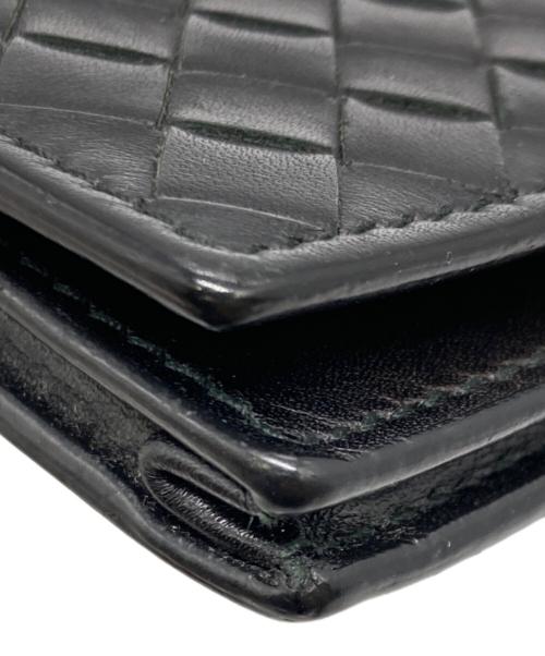 BOTTEGA VENETA（ボッテガベネタ）BOTTEGA VENETA (ボッテガベネタ) イントレチャート長財布 ブラックの古着・服飾アイテム
