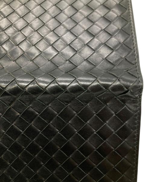 BOTTEGA VENETA（ボッテガベネタ）BOTTEGA VENETA (ボッテガベネタ) イントレチャート長財布 ブラックの古着・服飾アイテム