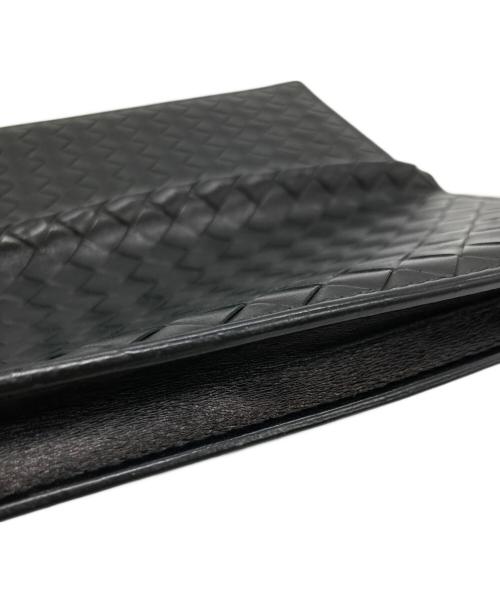 BOTTEGA VENETA（ボッテガベネタ）BOTTEGA VENETA (ボッテガベネタ) イントレチャート長財布 ブラックの古着・服飾アイテム