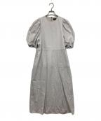 DRAWERドゥロワー）の古着「パフスリーブワンピース」｜グレー
